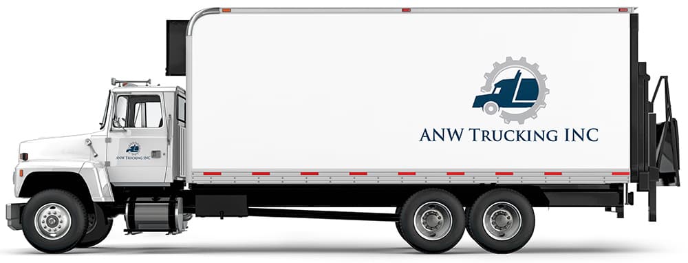 ANW Trucking Inc branded truck — reliable freight shipping across Vancouver Island and BC